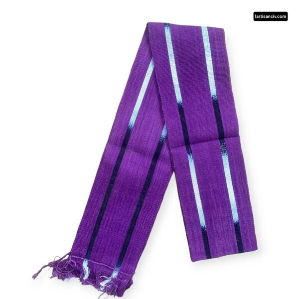 Paire d'echarpes tissées mauve