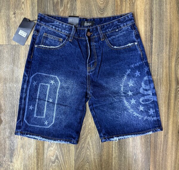 Short en jean bleu pour homme