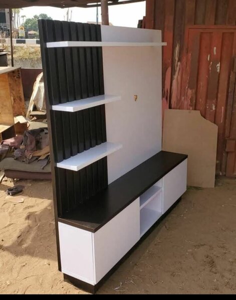 Meuble TV moderne blanc et noir