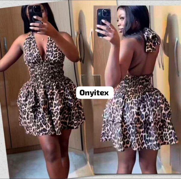 Robe Léopard Dos Nu Femme