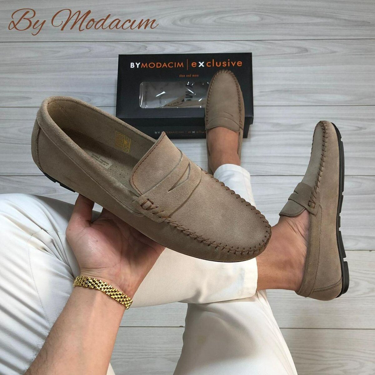 Mocassins en daim élégants