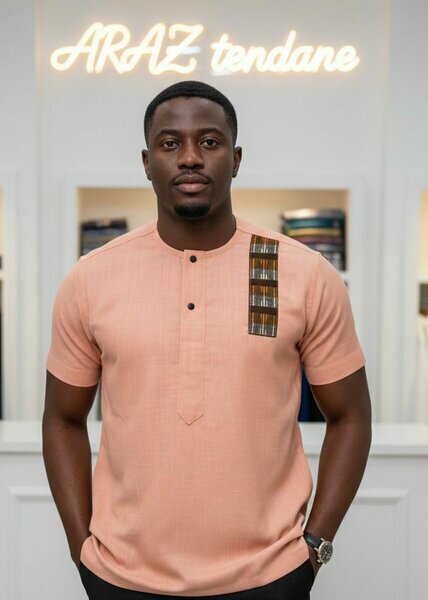 Tunique courte rose saumon