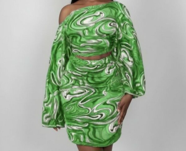 Ensemble robe chic "Émeraude"