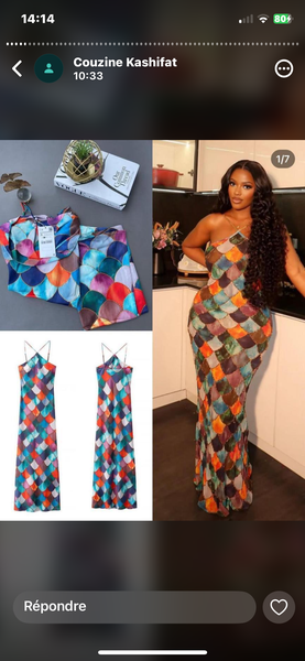 Robe longue à motifs colorés