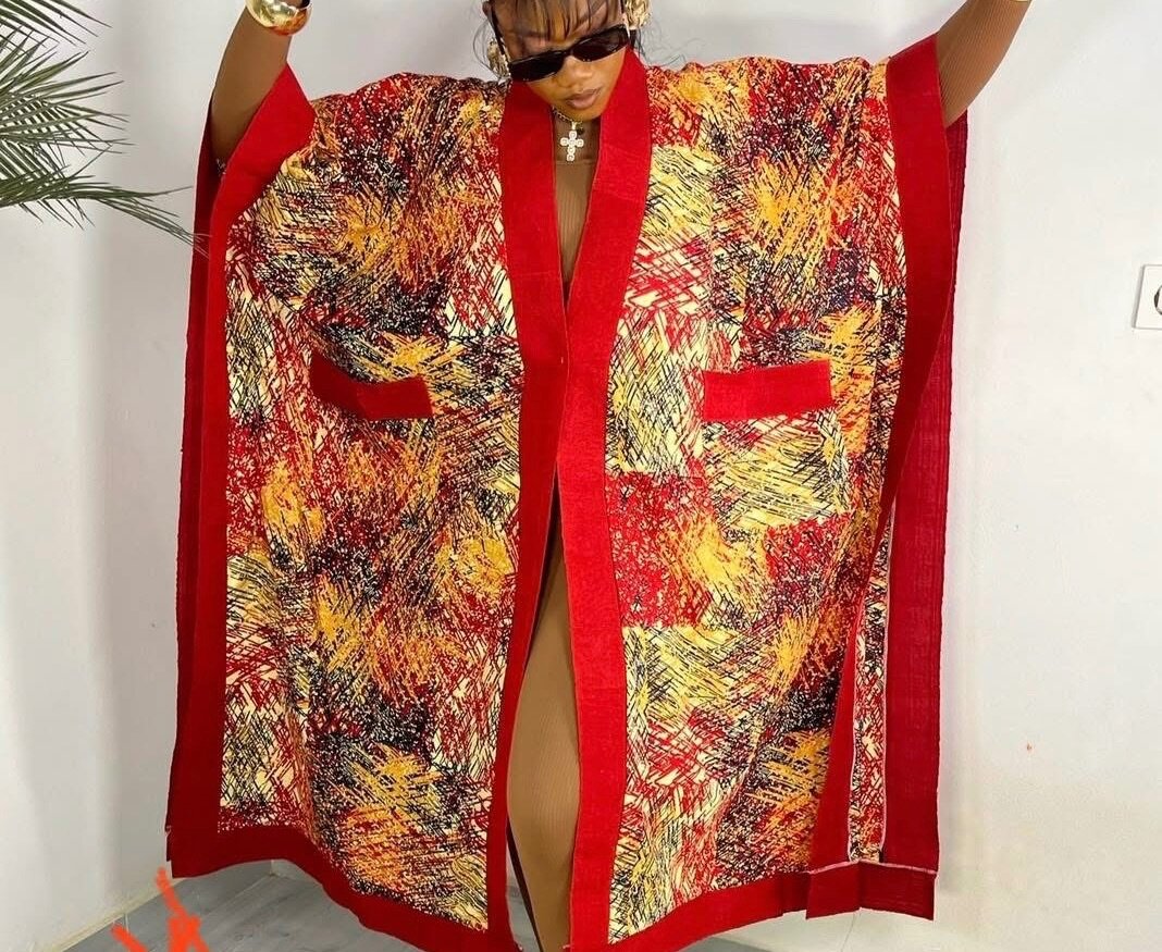 Robe Kaftan Colorée Élégante