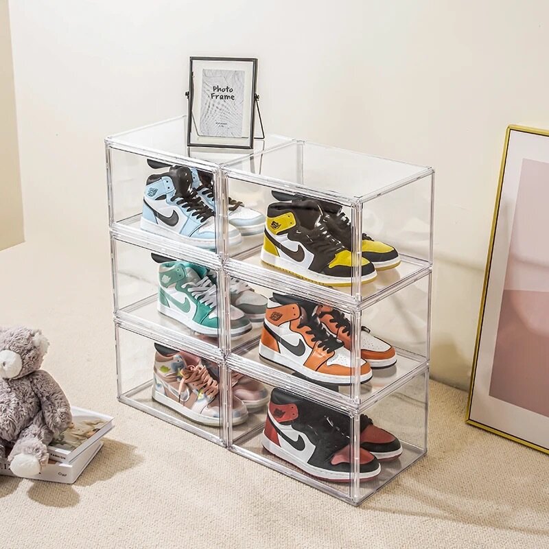 Transparent Stackable Shoe Boxes