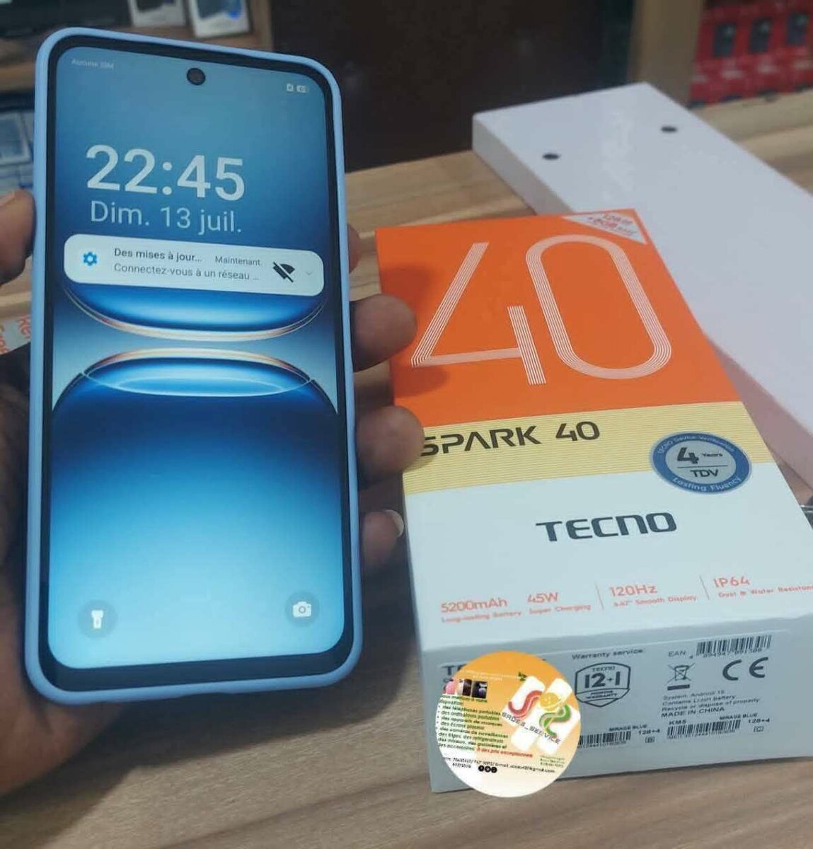 Tecno Spark 40 Pro+ Bleu