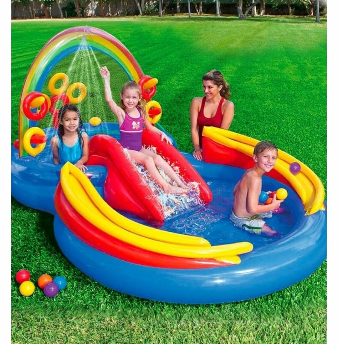 227L ARCOBALENO RAINBOW RING INFLATABLE SWIMMING POOL