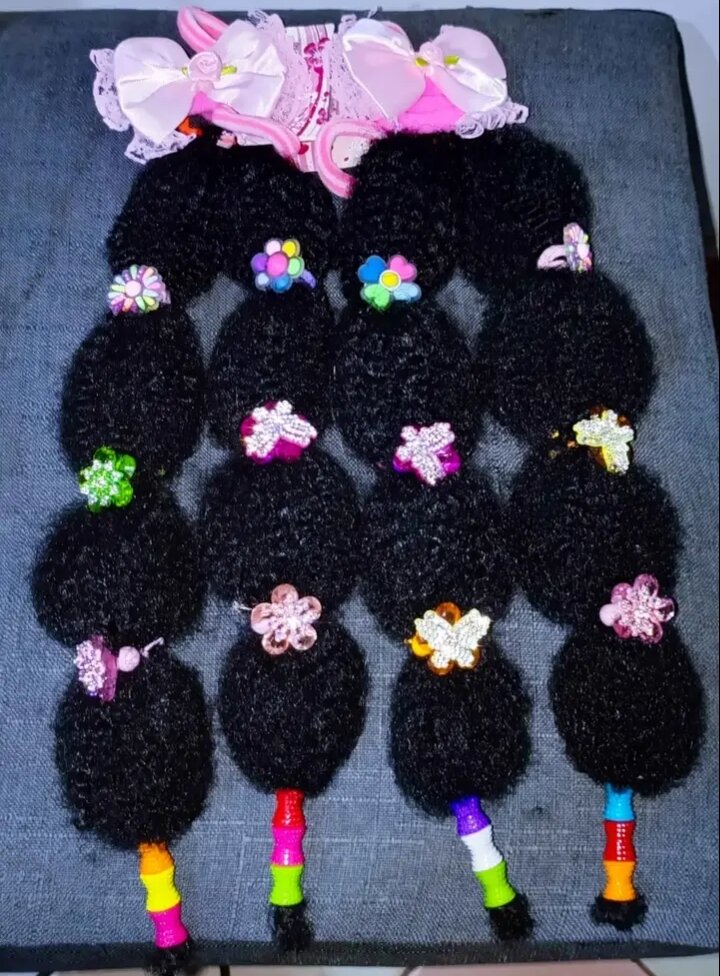 Kids ponytail wigcaps