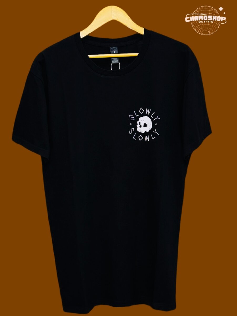 T-shirt noir crâne design