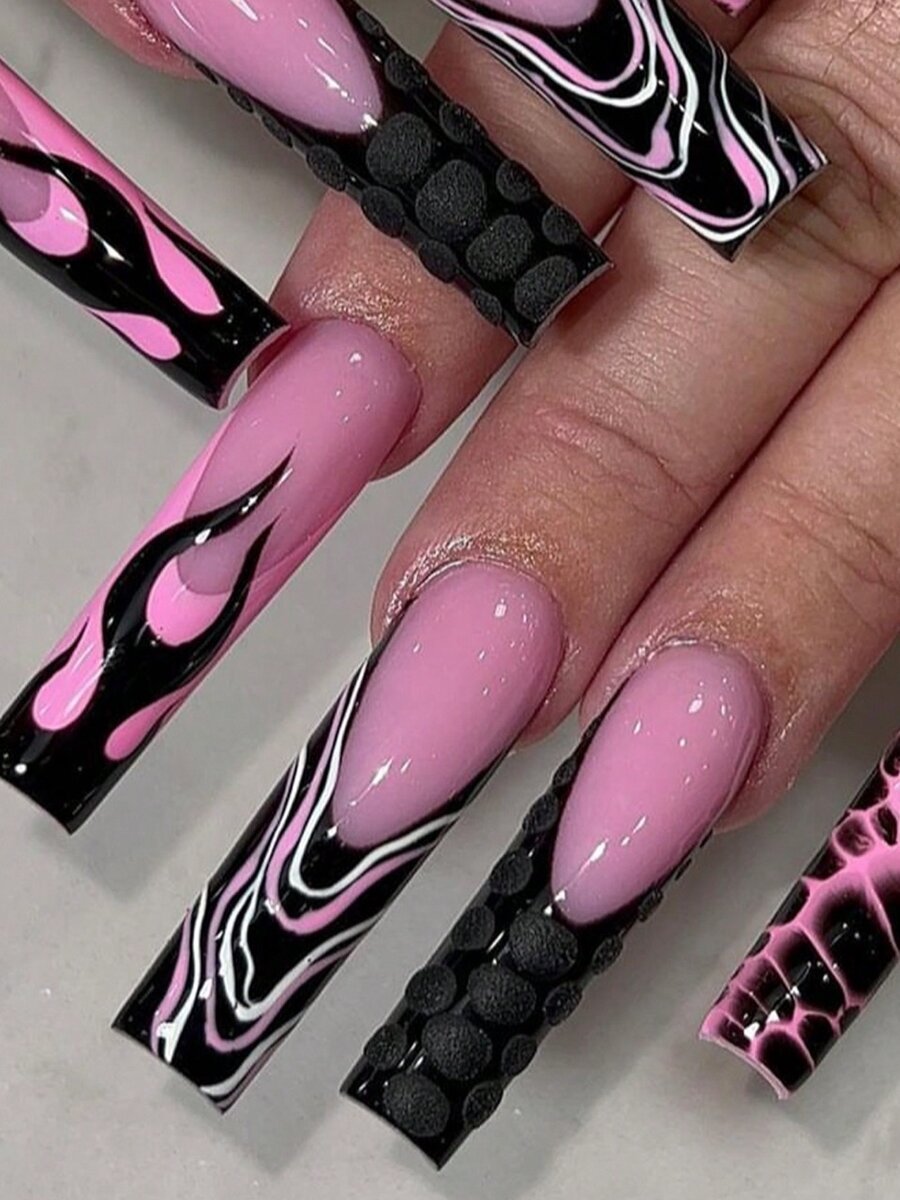 Ongles Press-Ons Chic Rose