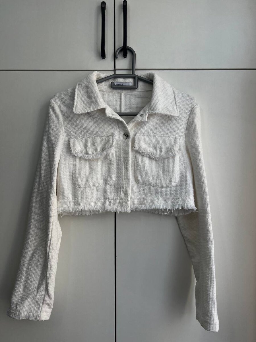 Укроченный твидовый жакет, Bershka