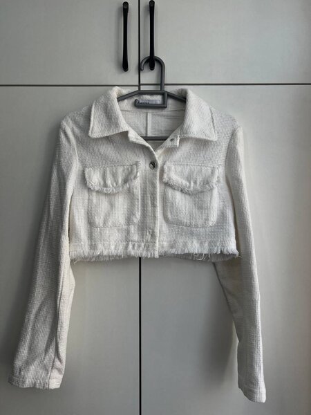 Укроченный твидовый жакет, Bershka