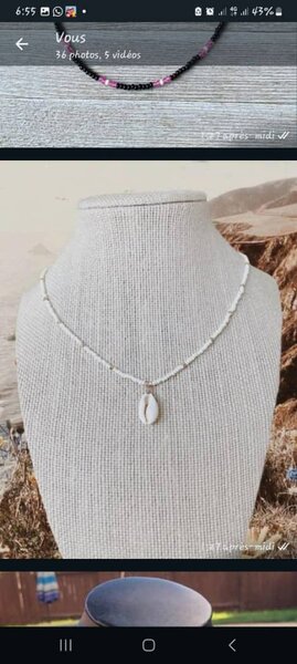 Collier coquillage élégant