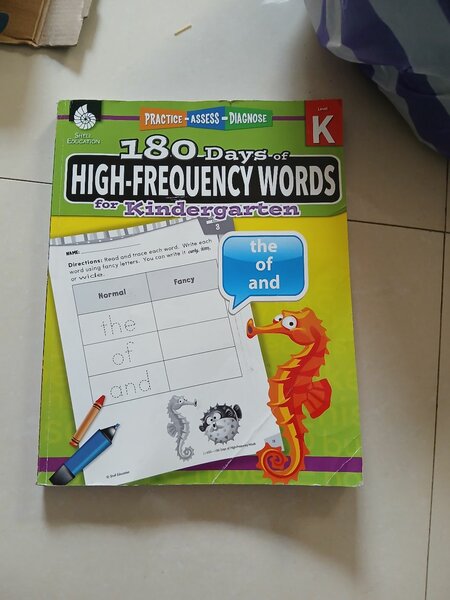 Kindergarten activity book for high frequency words