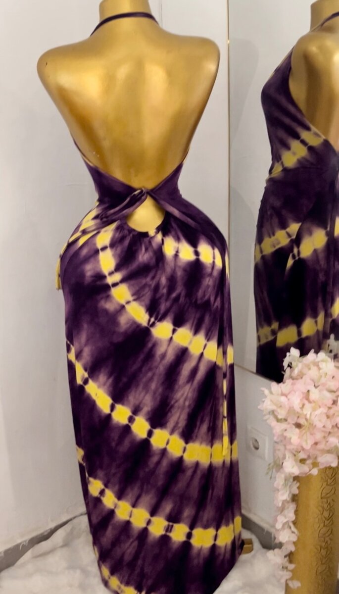 Robe dos nu tie-dye polyvalente