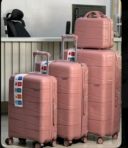 Ensemble de Valises Rose Rigide