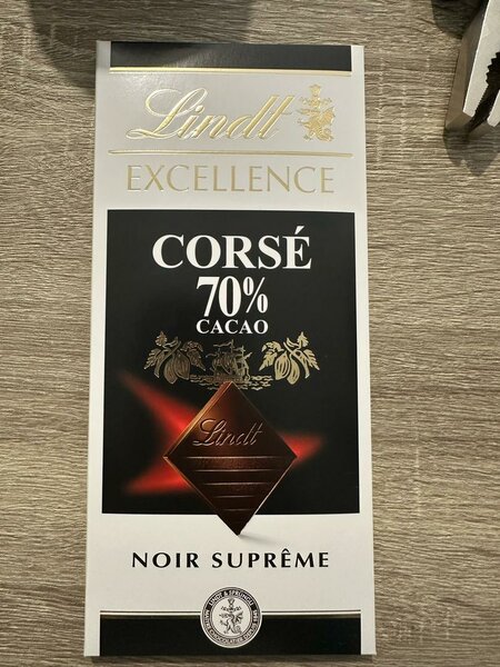 Chocolat noir Lindt 70%