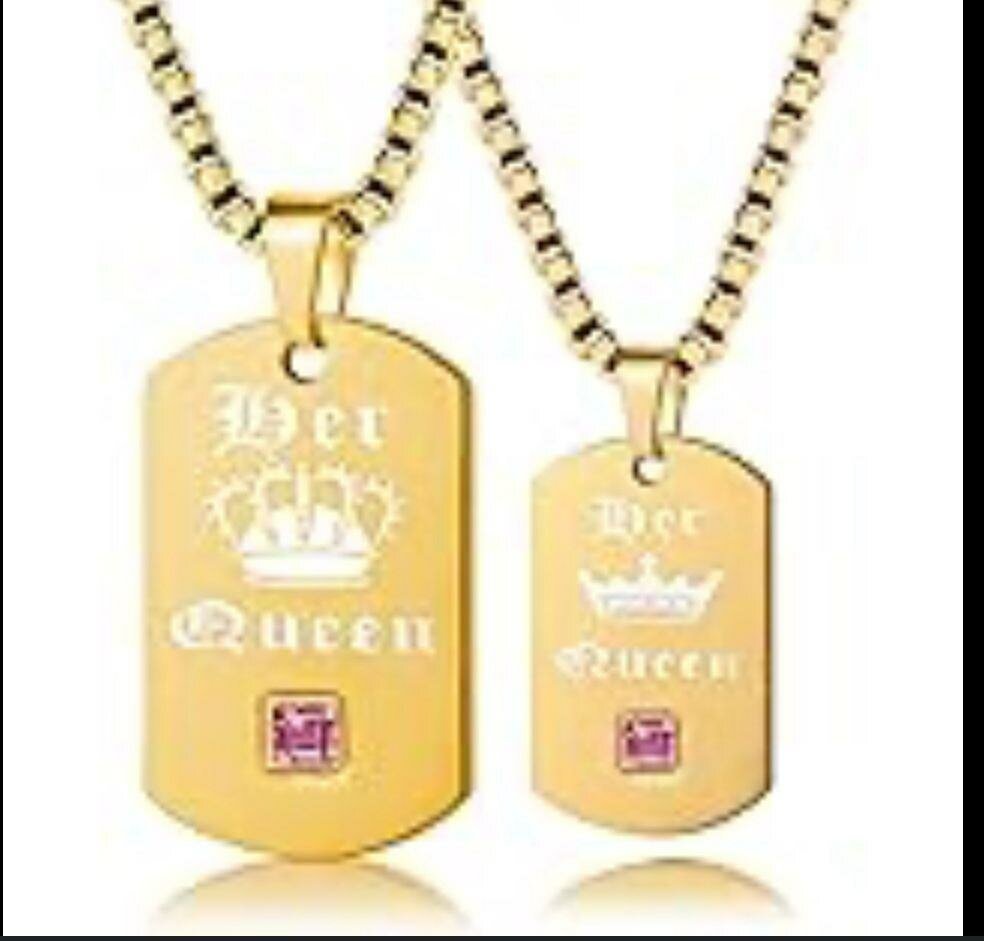 Collier Pendentif Plaque Acier