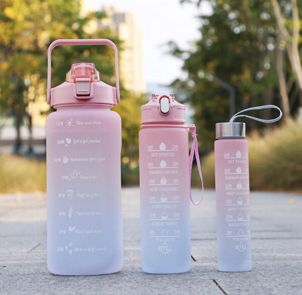 3 IN 1 MOTIVATIONAL WATER BOTTLE