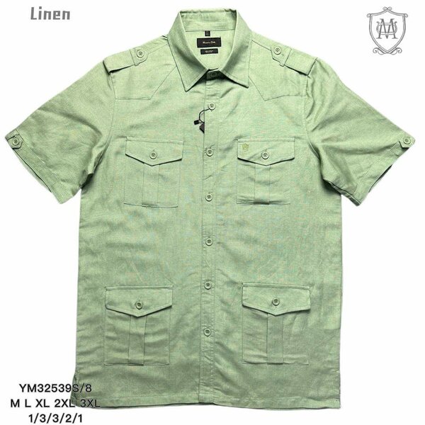 Chemise en lin à poches homme