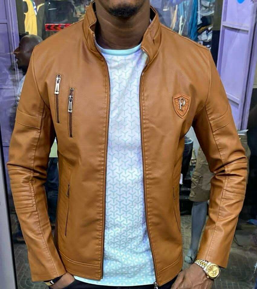 Veste en cuir pour homme