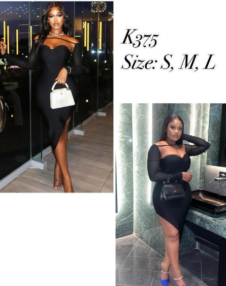 black dress with asymmetrical hem