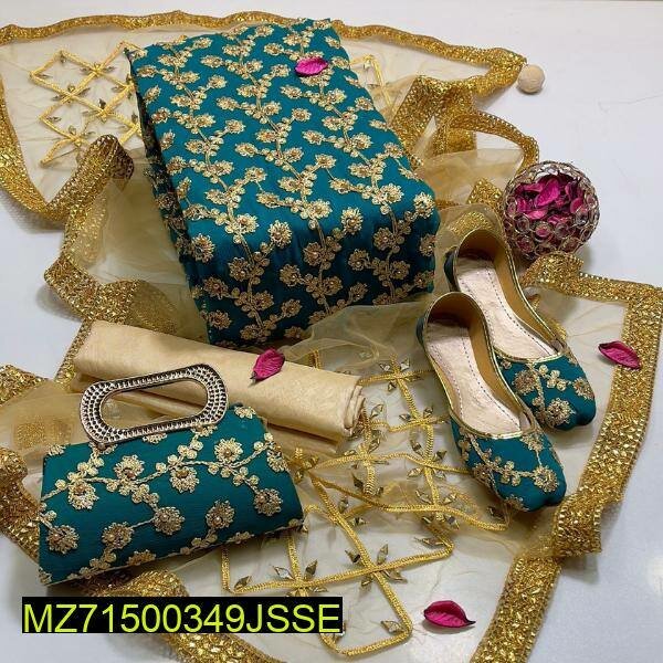 Unstitched crinkle chiffon