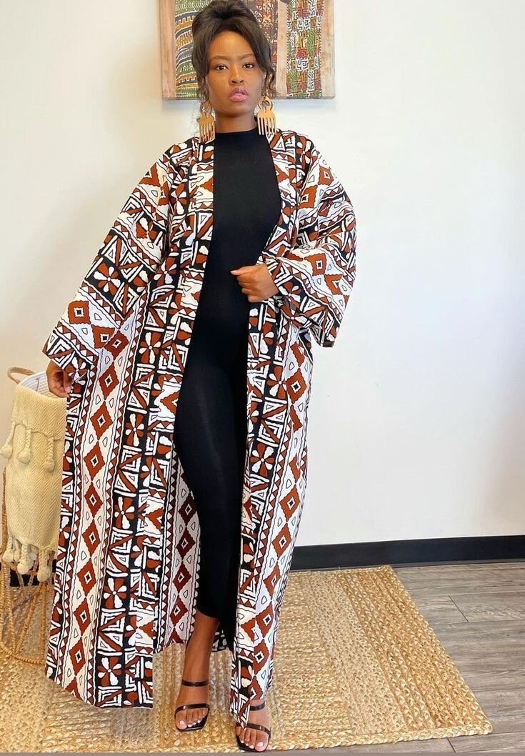 Long Bogolan Kimonos