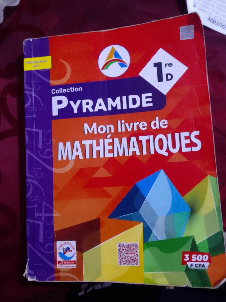 Livre de Mathématiques 1ère D