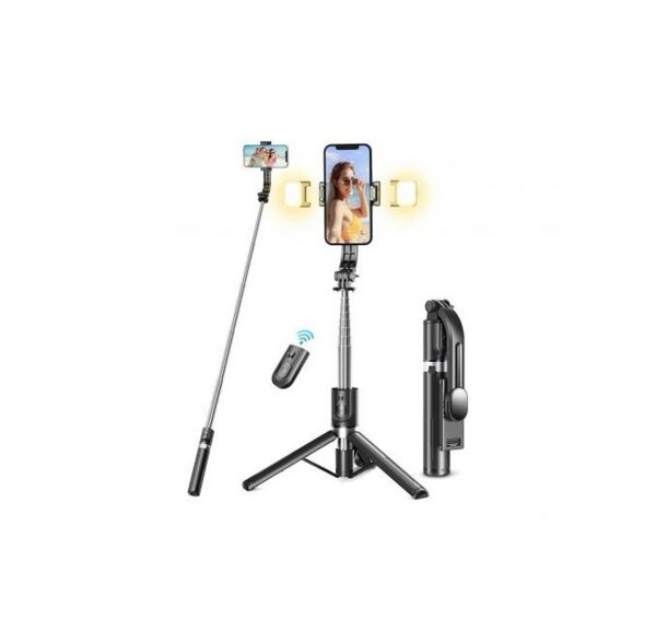 Perche à Selfie Avec Trépied Amélioré - 2 Lumière DAppoint