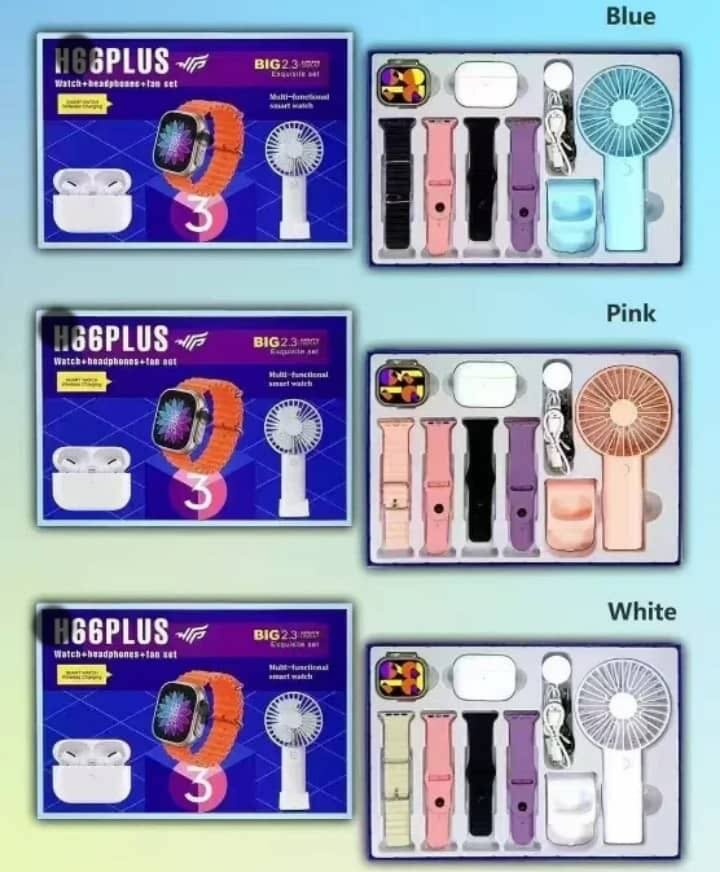 Ensemble H66Plus Montre Écouteurs Ventilateur