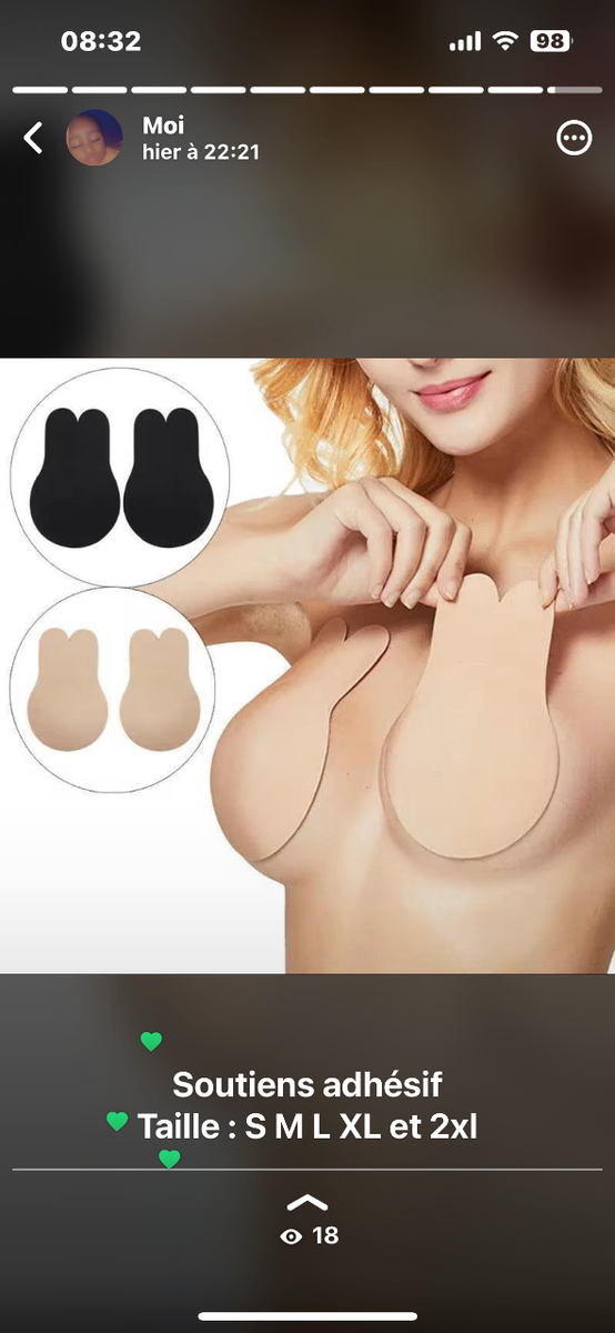 Soutien-gorge adhésif invisible