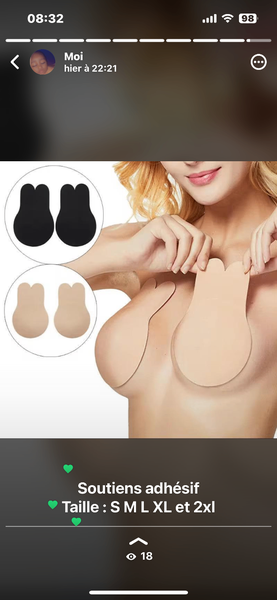 Soutien-gorge adhésif invisible