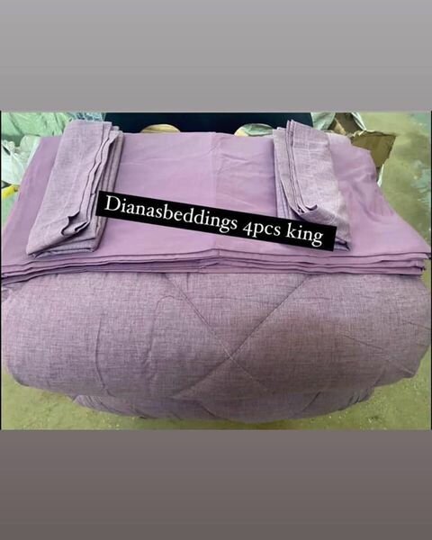 King size soft cotton Duvet purple