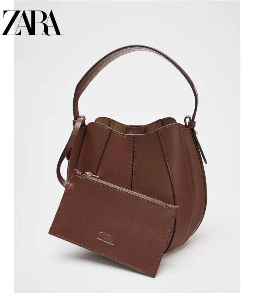 Sac seau en cuir Zara