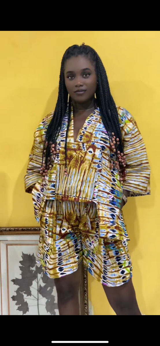 Ensemble ample africain coloré