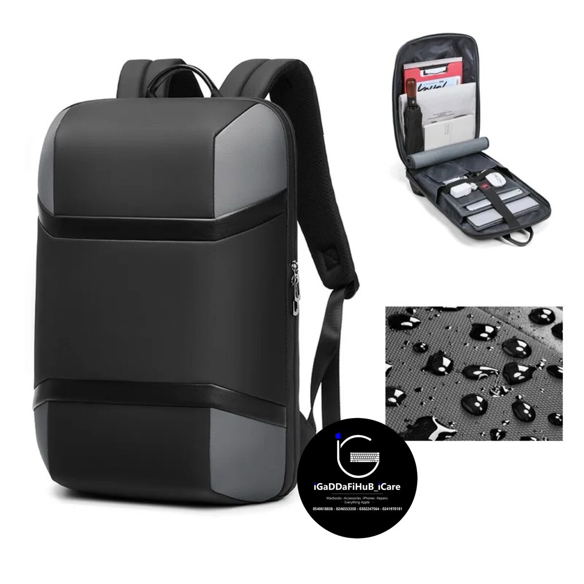 Waterproof Business Laptop Backpack 15.6 Inch usb Notebook F