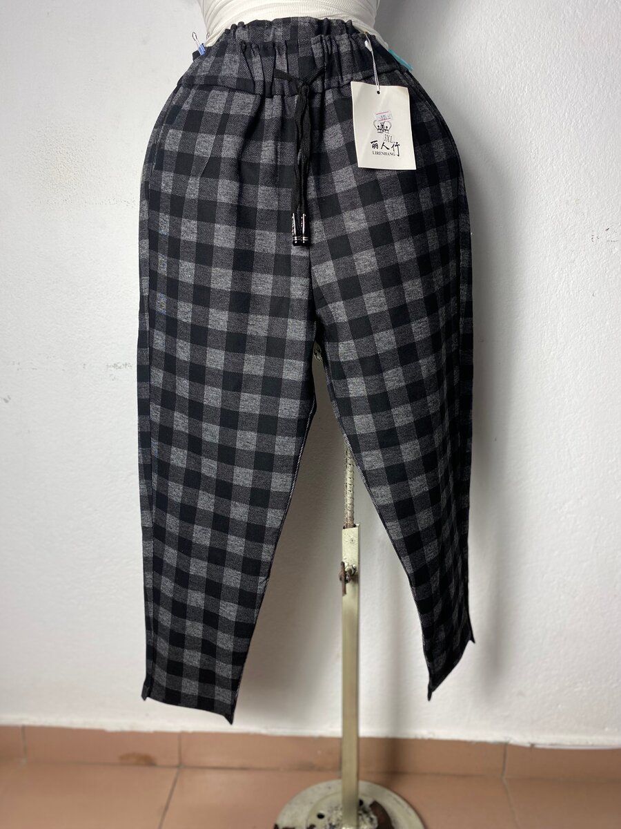 Pantalon à carreaux confort