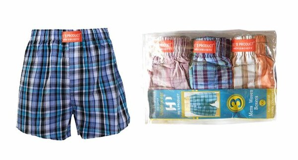 Lot de boxers à carreaux homme