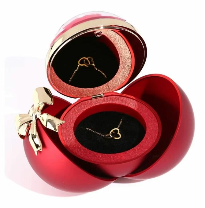 Round Bow Rose Jewelry box