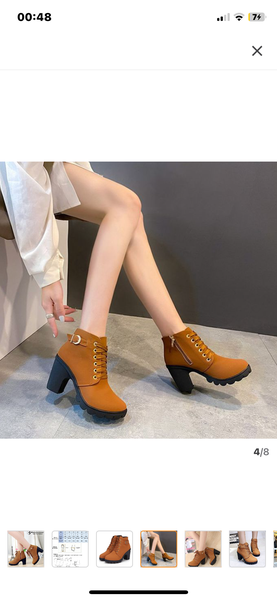 Bottines à talons marron