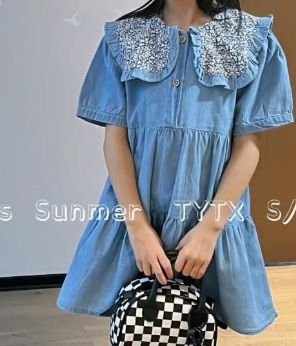 Джинсовое платье для девочек 3-12