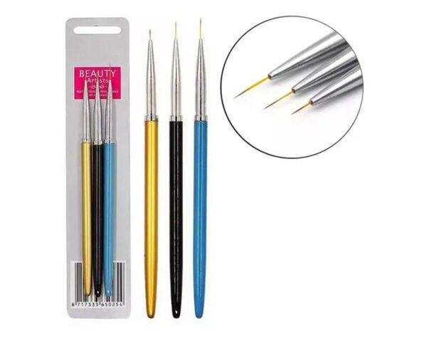 Pinceaux Ongles Art 3 Pièces