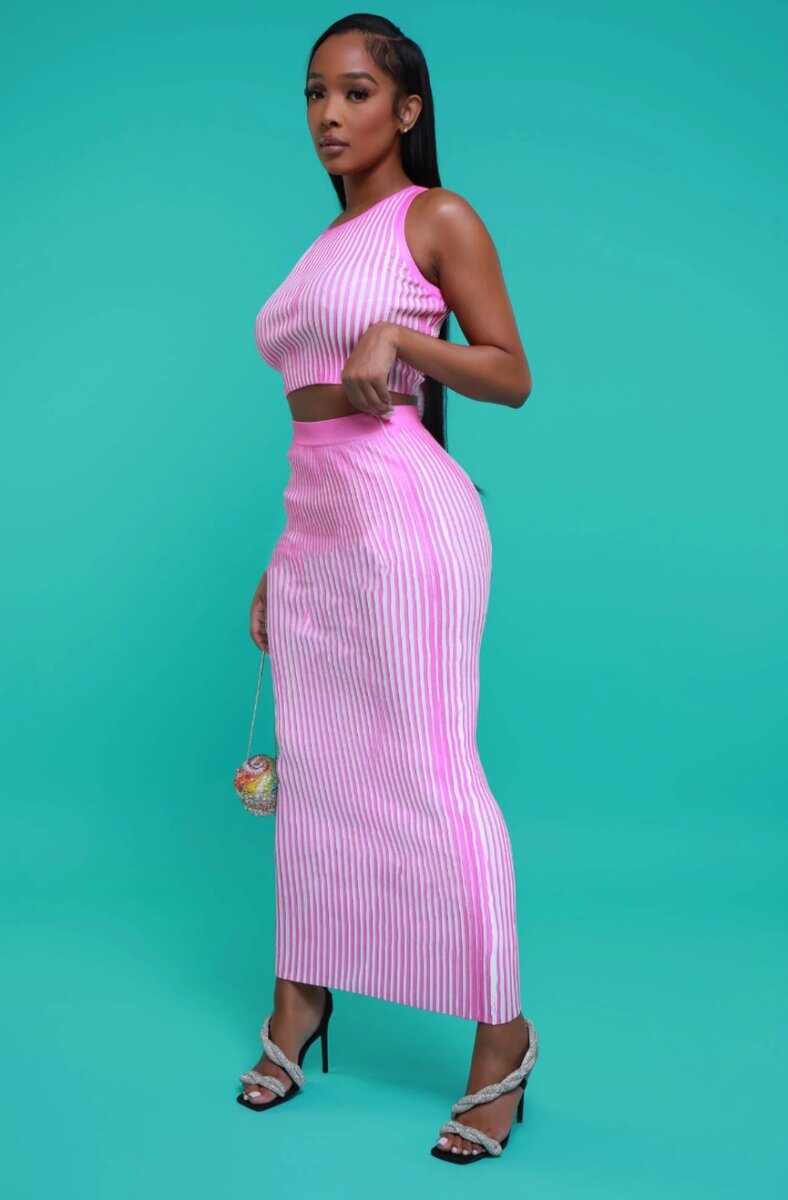 Crop Top  & skirt set for ladies