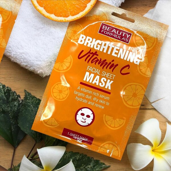 Beauty formulas Brightening vitamin C facial sheet mask