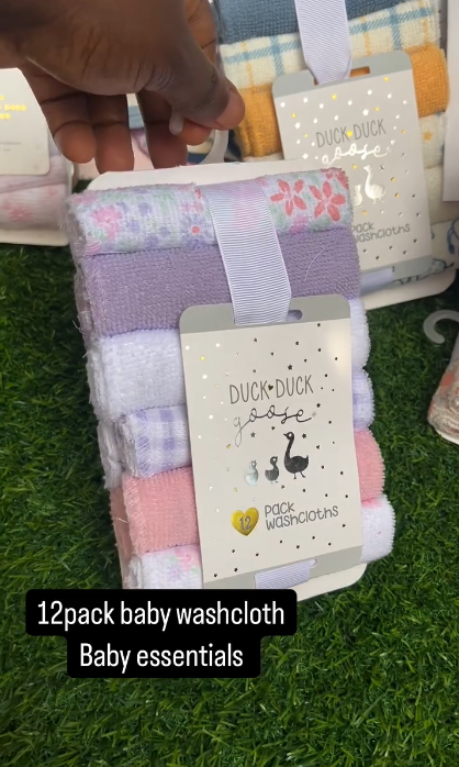 12 back babby wash clothe