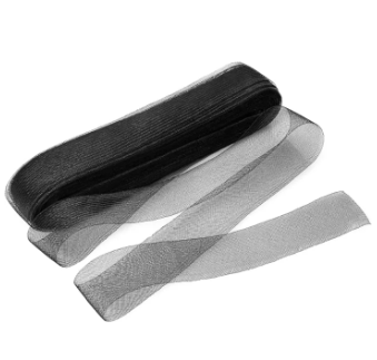 50 Yards Stiff Polyester Horsehair Braid for Polyester Boning Sewing Wedding Dress Dance Formal Dress Accessories (Black, 2 inch)