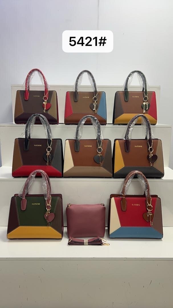 Sac à main multicolore en cuir