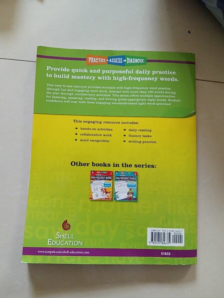 Kindergarten activity book for high frequency words